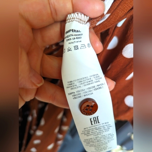 Brown and Cream Polka Dot Maxi Dress - Picture 7 of 9